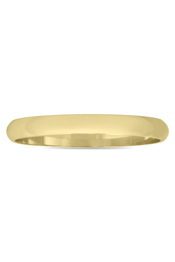 Women's 2mm Domed Wedding Band in 10K Yellow Gold