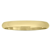SZUL Women's 2mm Domed Wedding Band in 10K Yellow Gold