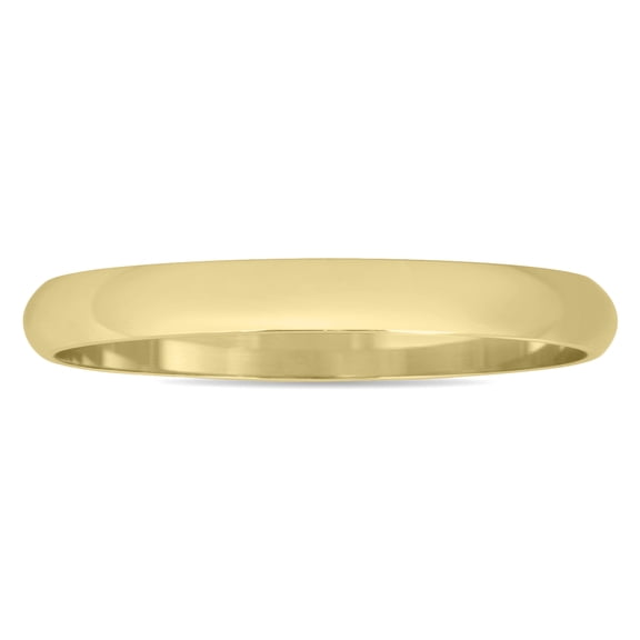 SZUL Women's 2mm Domed Wedding Band in 10K Yellow Gold