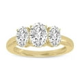 thumbnail image 1 of SZUL Women's 3/4 CTW Three Stone Oval Shape Lab Grown Diamond Ring in 14K Yellow Gold, 1 of 5