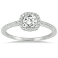 thumbnail image 1 of SZUL Women's 3/4 Carat TW Diamond Halo Engagement Ring in 14K White Gold (J-K-L Color, I2-I3 Clarity), 1 of 4