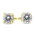thumbnail image 1 of SZUL Women's 3/4 Carat TW Round Diamond Solitaire Stud Earrings In 14k Yellow Gold (J-K-L Color, I2-I3 Clarity), 1 of 4