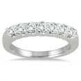 thumbnail image 1 of SZUL Women's 3/4 Carat TW Seven Stone Diamond Wedding Band in 14K White Gold (J-K-L Color, I2-I3 Clarity), 1 of 3