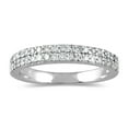 thumbnail image 1 of SZUL Women's 3/8 Carat TW Double Row Diamond Wedding Band in 10K White Gold (J-K-L Color, I2-I3 Clarity), 1 of 3