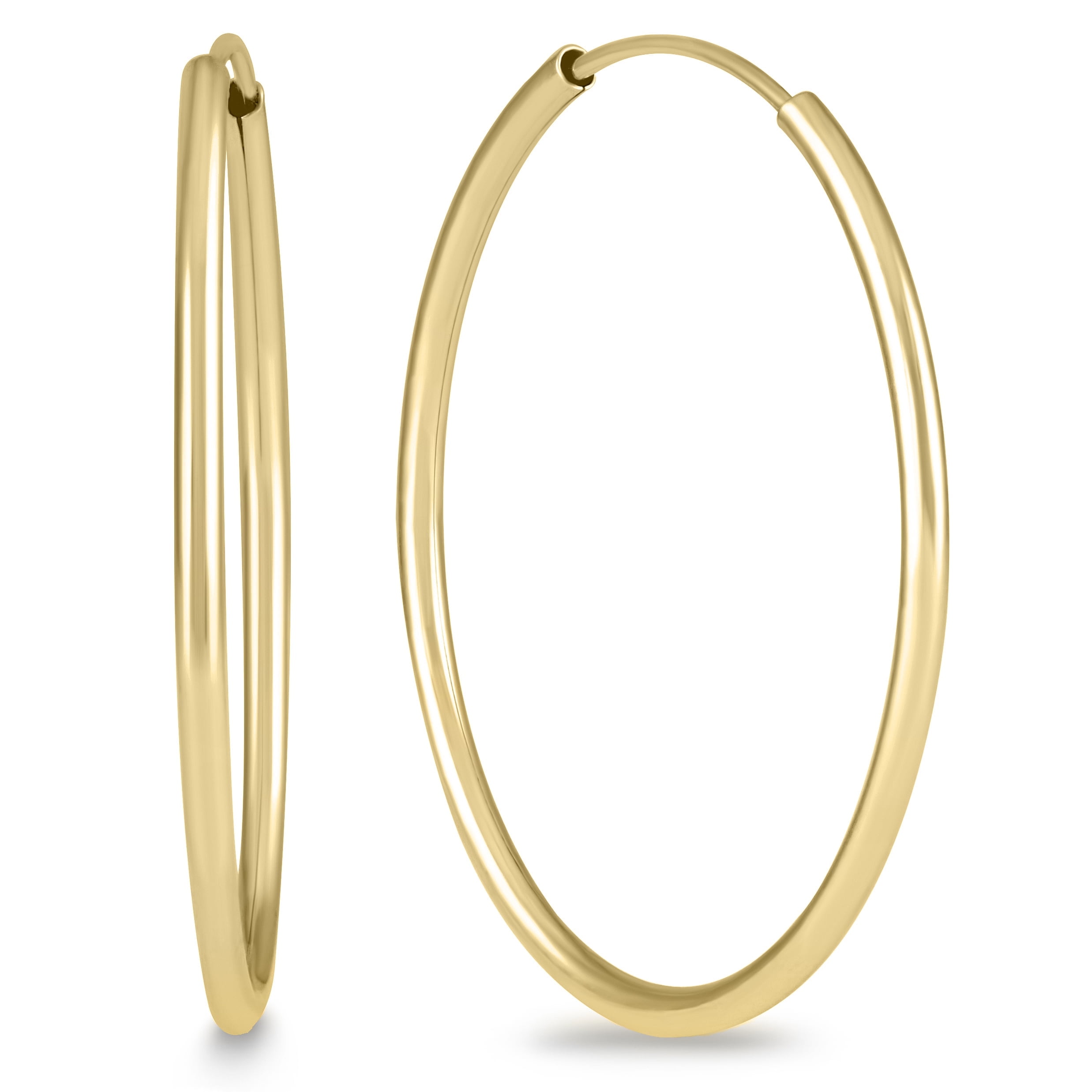 SZUL Women's 30mm Endless 14K Yellow Gold Filled Thin Hoop Earrings