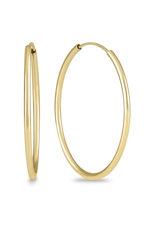 Women's 30mm Endless 14K Yellow Gold Filled Thin Hoop Earrings