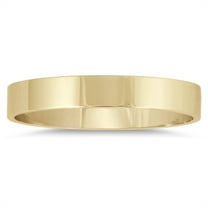 SZUL Women's 3mm Flat Comfort Fit Wedding Band in 10k Yellow Gold