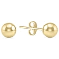 thumbnail image 1 of SZUL Women's 4MM 14K Yellow Gold Filled Round Ball Earrings, 1 of 5