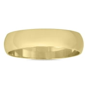 SZUL JEWELRY SZUL Women's 4mm Domed Wedding Band in 10K Yellow Gold