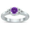 thumbnail image 1 of SZUL Women's 5MM Amethyst and Diamond Cynthia Ring in 10K White Gold, 1 of 4
