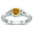 thumbnail image 1 of SZUL Women's 5MM Citrine and Diamond Cynthia Ring in 10K White Gold, 1 of 4