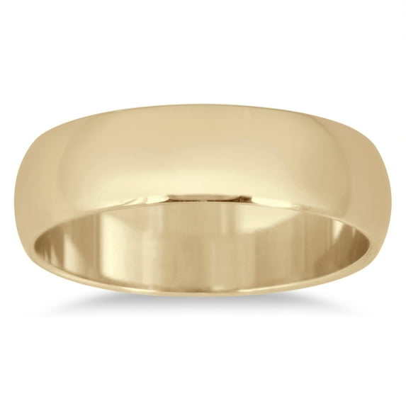 SZUL Women's 5mm Domed Comfort Fit Wedding Band in 14K Yellow Gold