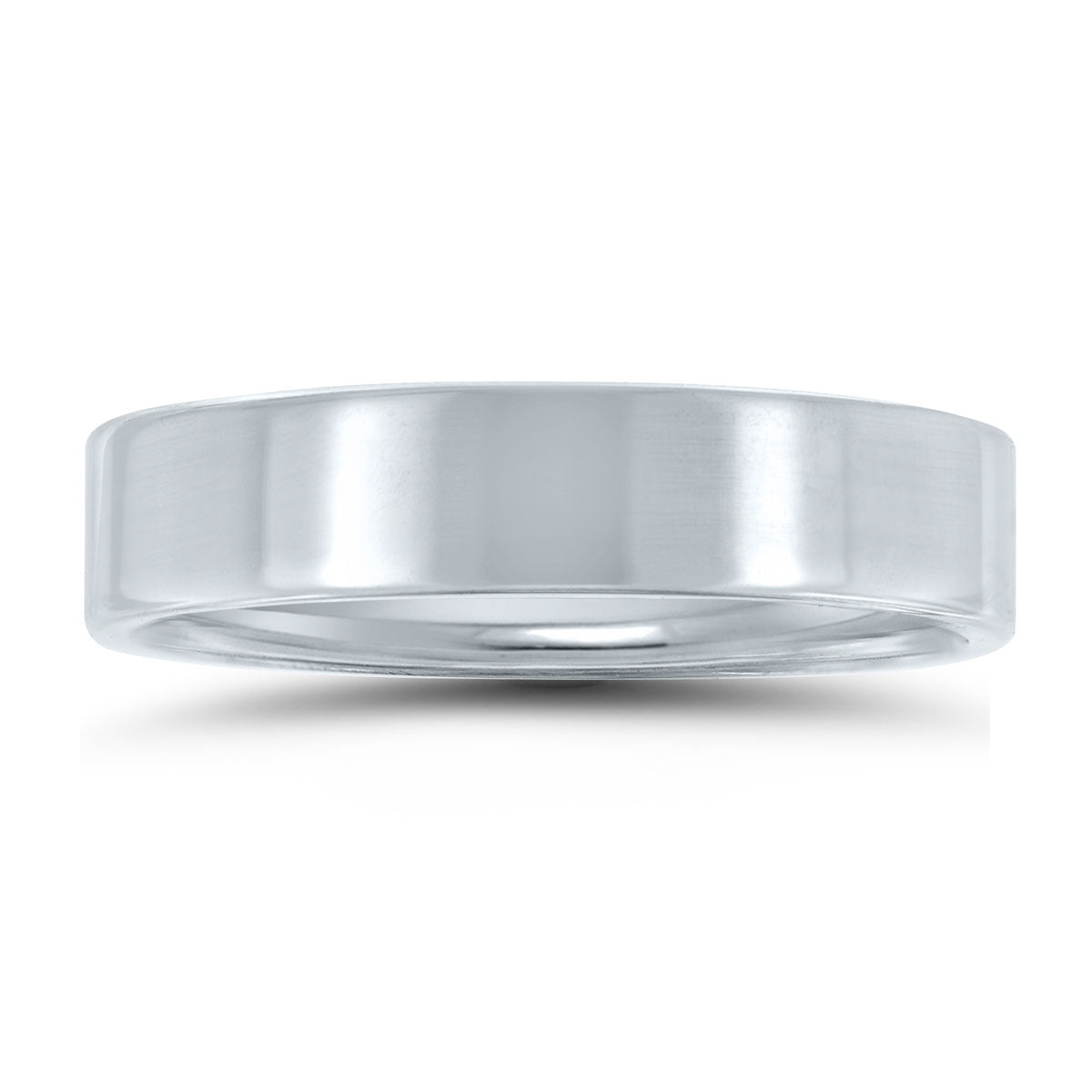 950 Platinum 5mm Flat Comfort Fit Wedding Band Ring