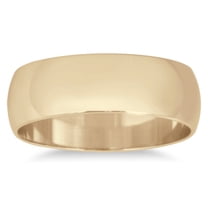 SZUL Women's 6mm Domed Wedding Band in 14K Yellow Gold