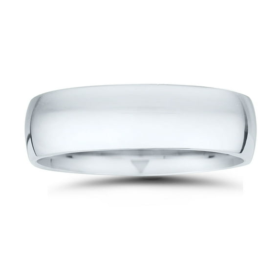 SZUL Women's 7mm Classic Domed Comfort Fit Wedding Band in 950 Platinum