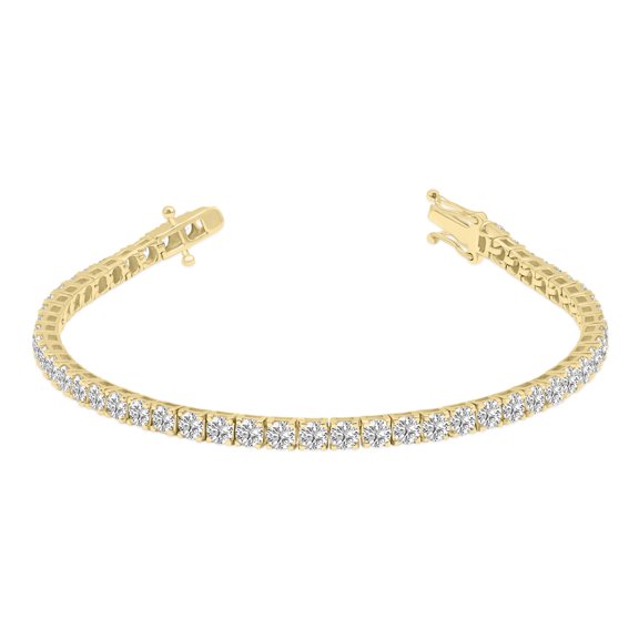 SZUL Women's 8 Carat TW Lab Grown Diamond Tennis Bracelet in 14K Yellow Gold (G-H Color, VS1-VS2 Clarity)
