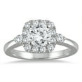 thumbnail image 1 of SZUL Women's AGS Certified 1 3/8 Carat TW Diamond Halo Engagement Ring in 14K White Gold (J-K Color, I2-I3 Clarity), 1 of 5