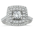 thumbnail image 1 of SZUL Women's AGS Certified 1 5/8 Carat TW Diamond Engagement Ring in 14K White Gold (J-K Color, I2-I3 Clarity), 1 of 4