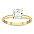 thumbnail image 1 of SZUL Women's AGS Certified 1 Carat Cushion Cut Diamond Solitaire Ring in 14K Yellow Gold (J-K Color, I2-I3 Clarity), 1 of 6