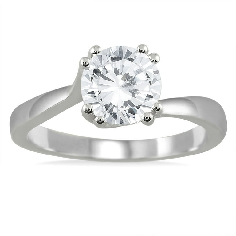 SZUL Women's AGS Certified Carat Diamond Solitaire Engagement