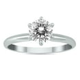 thumbnail image 1 of SZUL Women's AGS Certified 1 Carat Diamond Solitaire Ring in 14K White Gold (J-K Color, I2-I3 Clarity), 1 of 7