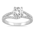 thumbnail image 1 of SZUL Women's AGS Certified 1 Carat TW  Diamond Engagement Ring in 14K White Gold
 (I-J Color, I2-I3 Clarity), 1 of 4
