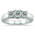 thumbnail image 1 of SZUL Women's AGS Certified 1 Carat TW Three Stone Diamond Ring in 10K White Gold  (K-L Color, I2-I3 Clarity), 1 of 5