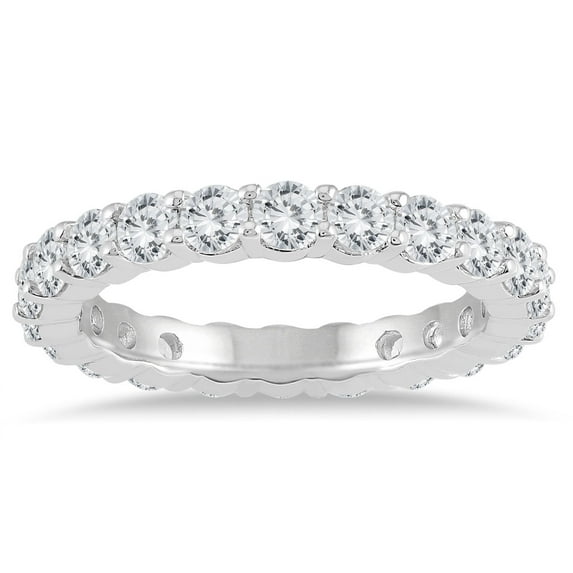 SZUL Women's AGS Certified Diamond Eternity Band in 14K White Gold (1.90 - 2.30 CTW)