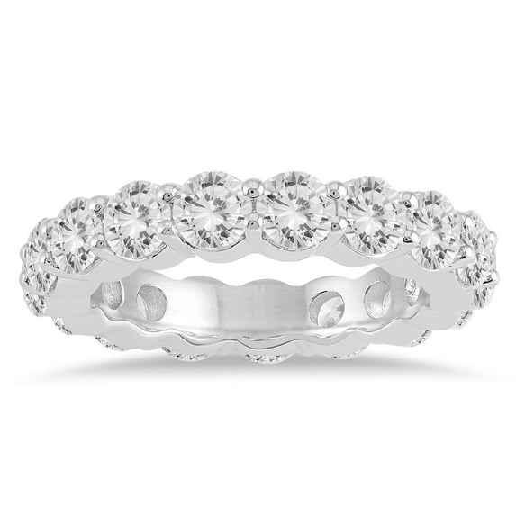SZUL Women's AGS Certified Diamond Eternity Band in 14K White Gold (3.75 - 4.25 CTW)