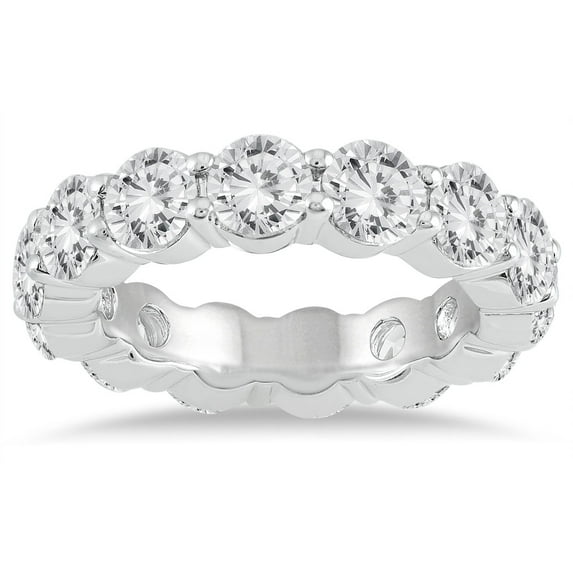 SZUL Women's AGS Certified Diamond Eternity Band in 14K White Gold (5.85 - 6.75 CTW)