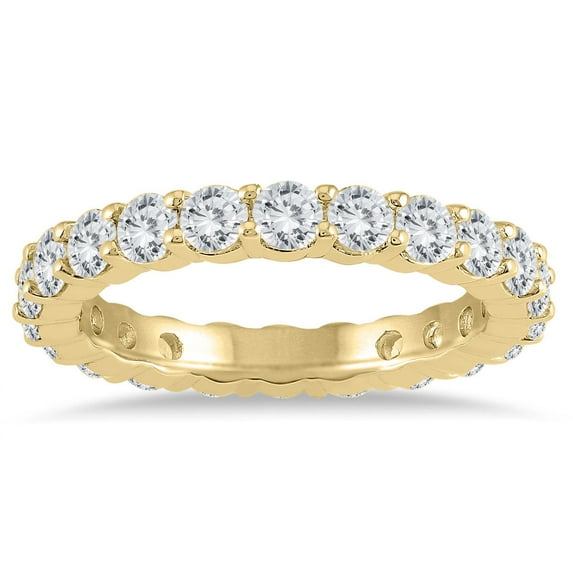 SZUL Women's AGS Certified Diamond Eternity Band in 14K Yellow Gold (1.90 - 2.30 CTW)