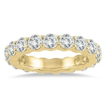 SZUL Women's AGS Certified Diamond Eternity Band in 14K Yellow Gold (3.20 - 3.80 CTW)