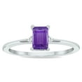 thumbnail image 1 of SZUL Women's Amethyst and Diamond Classic Band in 10K White Gold, 1 of 5