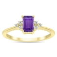 thumbnail image 1 of SZUL Women's Amethyst and Diamond Regal Ring in 10K Yellow Gold, 1 of 6