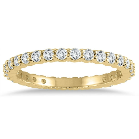 SZUL Women's Diamond Eternity Band in 14K Yellow Gold (.81 - .99 CTW)