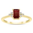thumbnail image 1 of SZUL Women's Garnet and Diamond Regal Ring in 10K Yellow Gold, 1 of 6