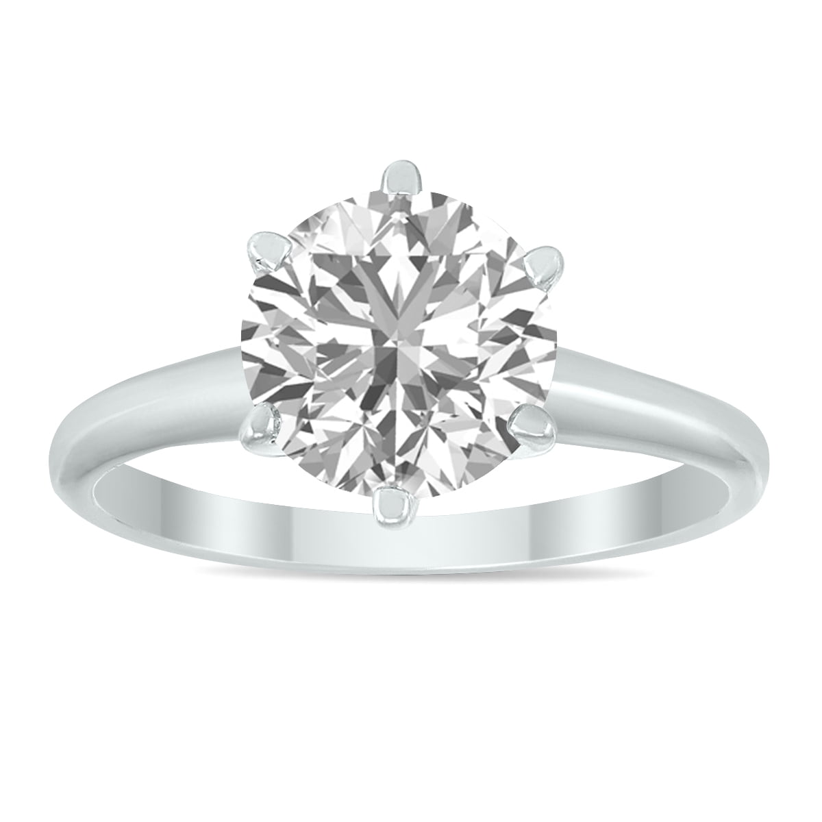 SZUL Women's IGI Certified Lab Grown 1 1/4 Carat Diamond Solitaire Ring in  14K White Gold (I Color, SI1 Clarity)