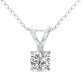 thumbnail image 1 of SZUL Women's Lab Grown 1/2 Carat Diamond Solitaire Pendant in 14K White Gold (F-G Color, VVS1-VVS2 Clarity), 1 of 6