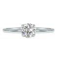 thumbnail image 1 of SZUL Women's Lab Grown 3/4 Carat Diamond Solitaire Ring in 14K White Gold (F-G Color, VVS1-VVS2 Clarity), 1 of 7