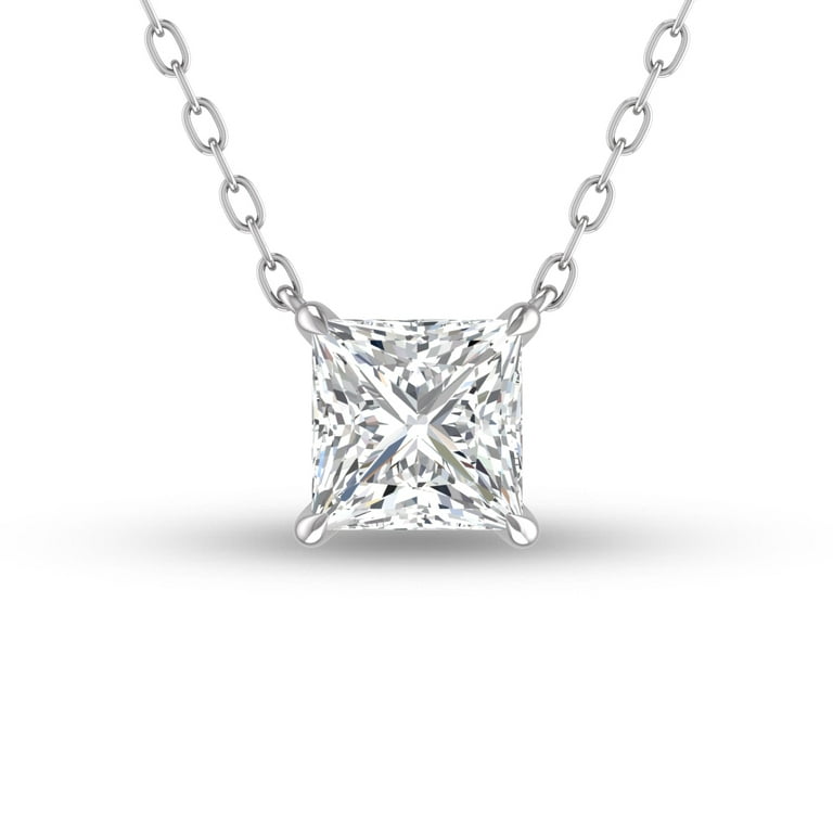 sola♡ SZUL Women's Lab Grown 3/4 Carat Floating Princess Cut Diamond