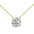 thumbnail image 1 of SZUL Women's Lab Grown 3/4 Carat Floating Round Diamond Solitaire Pendant in 14K Yellow Gold (F-G Color, VVS1-VVS2 Clarity), 1 of 6