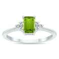 thumbnail image 1 of SZUL Women's Peridot and Diamond Regal Ring in 10K White Gold, 1 of 6