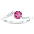 thumbnail image 1 of SZUL Women's Pink Topaz and Diamond Tierra Ring in 10K White Gold, 1 of 5