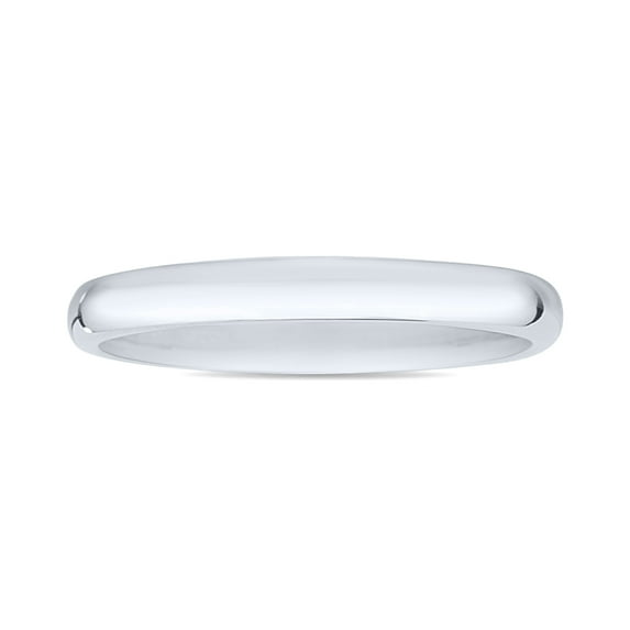 SZUL Women's Platinum 2mm Domed Comfort Fit Wedding Band