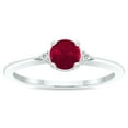 thumbnail image 1 of SZUL Women's Ruby and Diamond Classic Band in 10K White Gold, 1 of 5
