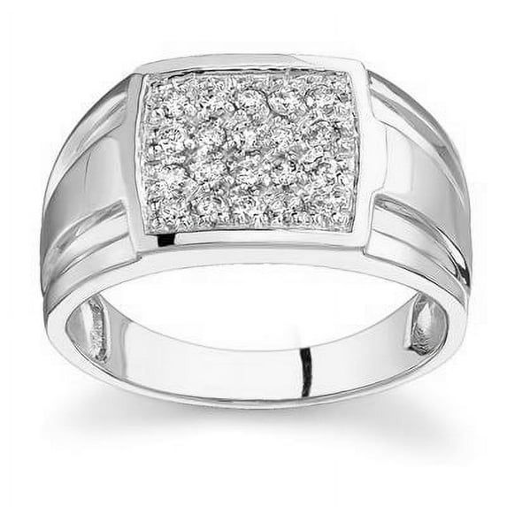 SZUL Women's SZUL 10kt White Gold Diamond Men's Ring (J-K-L Color, I2-I3 Clarity)