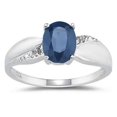 thumbnail image 1 of SZUL Women's Sapphire and Diamond  Ring 10K White Gold, 1 of 2