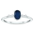 thumbnail image 1 of SZUL Women's Sapphire and Diamond Sparkle Ring in 10K White Gold, 1 of 5