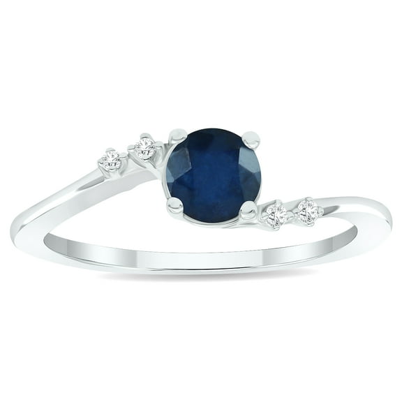 SZUL Women's Sapphire and Diamond Tierra Ring in 10K White Gold