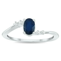 SZUL Women's Sapphire and Diamond Tierra Ring in 10K White Gold